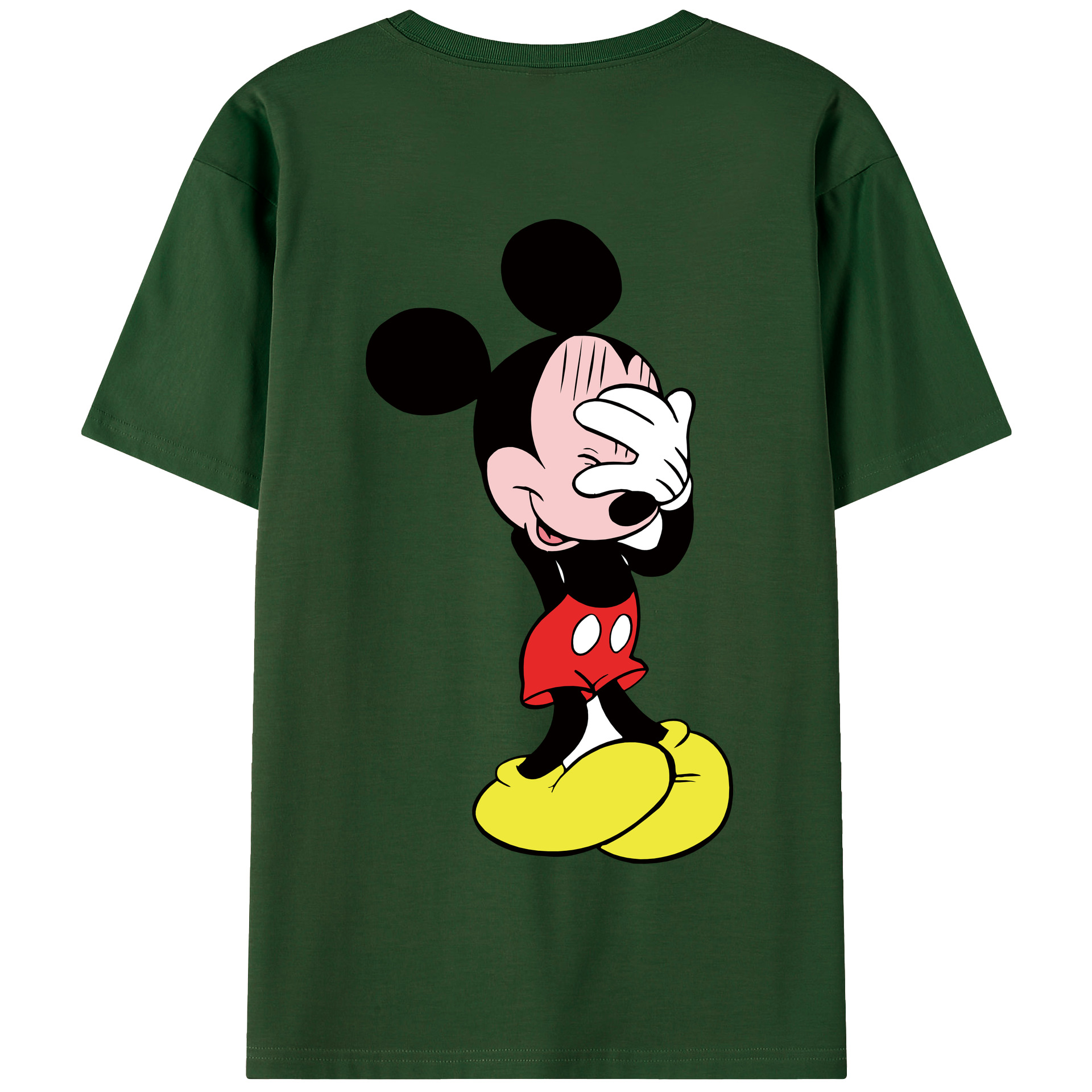 （画像用） ミッキーマウス Mickey Mouse 綿100％半袖Tシャツ（背面プリント）